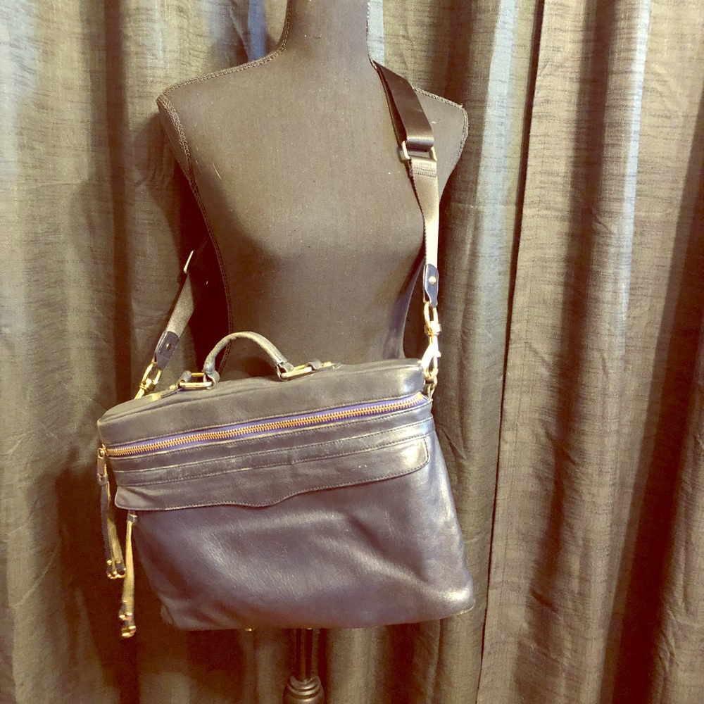 Rebecca Minkoff Slim Navy Blue Laptop Brifecase